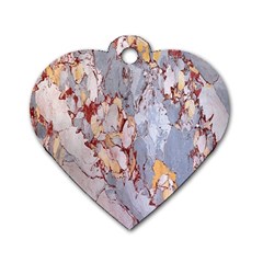 Marble Pattern Dog Tag Heart (one Side)