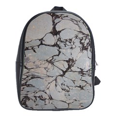 Slate Marble Texture School Bag (large) by Nexatart