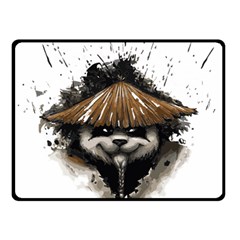 Warrior Panda T Shirt Double Sided Fleece Blanket (small)  by AmeeaDesign