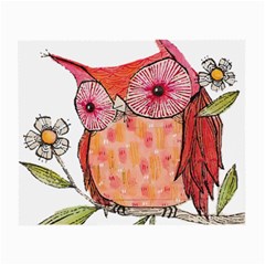 Summer Colourful Owl T Shirt Small Glasses Cloth (2-side)