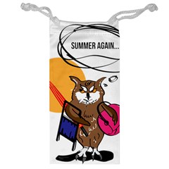 Owl That Hates Summer T Shirt Jewelry Bag by AmeeaDesign