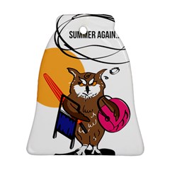Owl That Hates Summer T Shirt Bell Ornament (two Sides) by AmeeaDesign