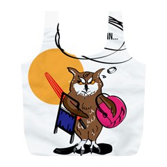 Owl That Hates Summer T Shirt Full Print Recycle Bags (l) 