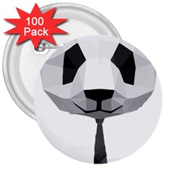 Office Panda T Shirt 3  Buttons (100 Pack)  by AmeeaDesign