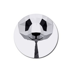 Office Panda T Shirt Rubber Coaster (round) 