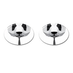 Office Panda T Shirt Cufflinks (oval) by AmeeaDesign