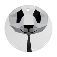 Office Panda T Shirt Round Ornament (two Sides) by AmeeaDesign