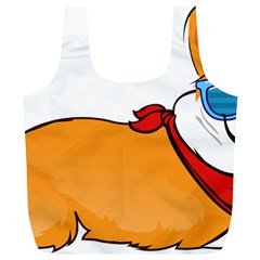 Corgi With Sunglasses And Scarf T Shirt Full Print Recycle Bags (l)  by AmeeaDesign