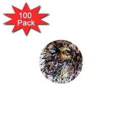 Angry And Colourful Owl T Shirt 1  Mini Buttons (100 Pack)  by AmeeaDesign