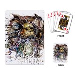 Angry And Colourful Owl T Shirt Playing Card Back