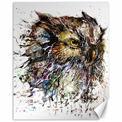 Angry And Colourful Owl T Shirt Canvas 11  X 14   by AmeeaDesign