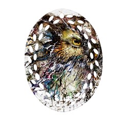 Angry And Colourful Owl T Shirt Oval Filigree Ornament (two Sides) by AmeeaDesign