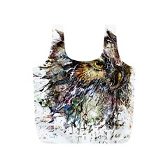 Angry And Colourful Owl T Shirt Full Print Recycle Bags (s) 