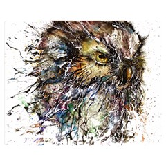 Angry And Colourful Owl T Shirt Double Sided Flano Blanket (medium)  by AmeeaDesign