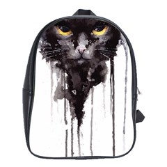 Angry Cat T Shirt School Bag (xl) by AmeeaDesign