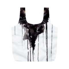 Angry Cat T Shirt Full Print Recycle Bags (m)  by AmeeaDesign