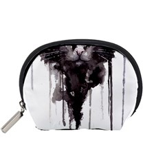 Angry Cat T Shirt Accessory Pouches (small)  by AmeeaDesign