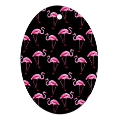 Flamingo Pattern Oval Ornament (two Sides) by Valentinaart