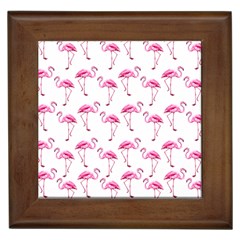 Flamingo Pattern Framed Tiles by Valentinaart