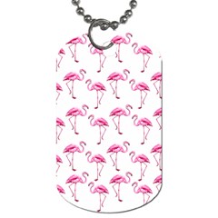 Flamingo Pattern Dog Tag (two Sides) by Valentinaart