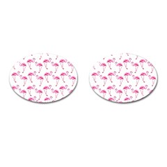 Flamingo Pattern Cufflinks (oval) by Valentinaart