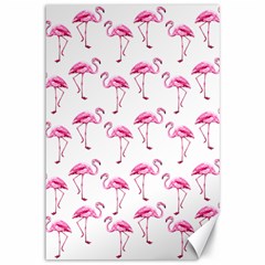 Flamingo Pattern Canvas 12  X 18   by Valentinaart