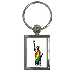 Pride Statue Of Liberty  Key Chains (rectangle)  by Valentinaart