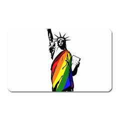 Pride Statue Of Liberty  Magnet (rectangular) by Valentinaart
