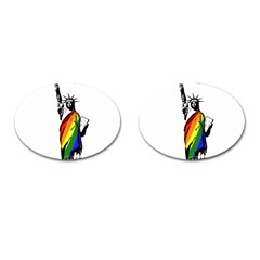 Pride Statue Of Liberty  Cufflinks (oval) by Valentinaart