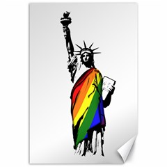 Pride Statue Of Liberty  Canvas 24  X 36  by Valentinaart