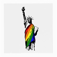 Pride Statue Of Liberty  Medium Glasses Cloth (2-side) by Valentinaart