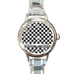 Chess  Round Italian Charm Watch Front