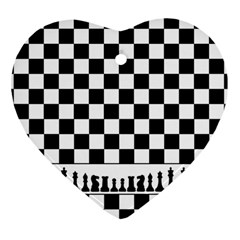 Chess  Heart Ornament (Two Sides)