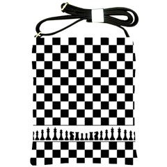 Chess  Shoulder Sling Bags by Valentinaart