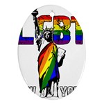 LGBT New York Oval Ornament (Two Sides) Back