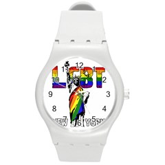 Lgbt New York Round Plastic Sport Watch (m) by Valentinaart