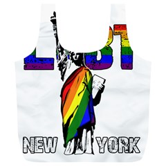 Lgbt New York Full Print Recycle Bags (l)  by Valentinaart