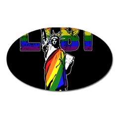 Lgbt New York Oval Magnet by Valentinaart