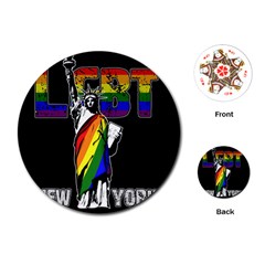 Lgbt New York Playing Cards (round)  by Valentinaart