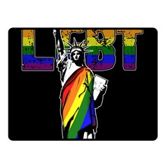 Lgbt New York Fleece Blanket (small) by Valentinaart