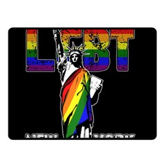 Lgbt New York Double Sided Fleece Blanket (small)  by Valentinaart