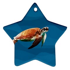 Sea Turtle Star Ornament (two Sides) by Valentinaart