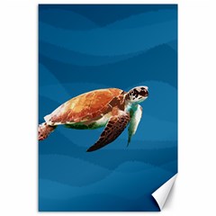 Sea Turtle Canvas 24  X 36  by Valentinaart