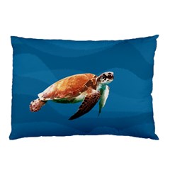 Sea Turtle Pillow Case by Valentinaart