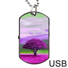 Landscape Dog Tag Usb Flash (two Sides) by Valentinaart