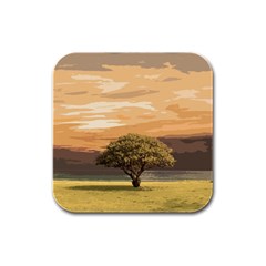 Landscape Rubber Square Coaster (4 pack) 