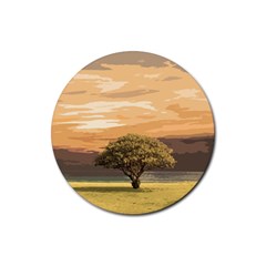 Landscape Rubber Round Coaster (4 pack) 