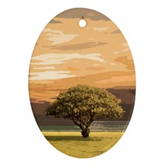 Landscape Oval Ornament (Two Sides)