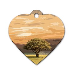 Landscape Dog Tag Heart (Two Sides)