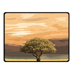 Landscape Fleece Blanket (small) by Valentinaart